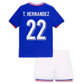 Francie Theo Hernandez #22 Dětské Domácí dres komplet ME 2024 Krátký Rukáv (+ trenýrky)